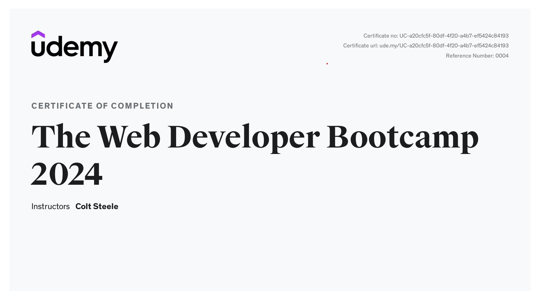 Web Developer Bootcamp